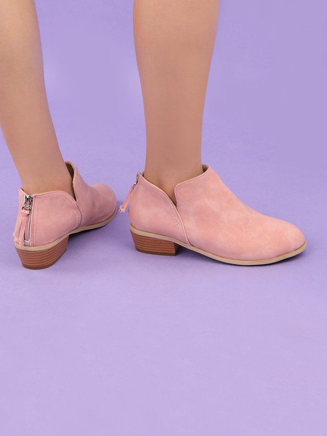 Chunky Heel Short Boots Female Non-slip Cute Bootie